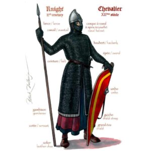 Carte postale Chevalier du XIIe siècle