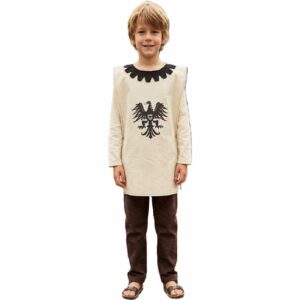 Tunique beige médiévale à l'aigle