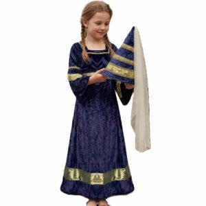 Robe médiévale bleue "petite châtelaine"