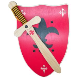 Bouclier rouge avec épée