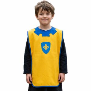 Tunique médiévale jaune fleur de lys