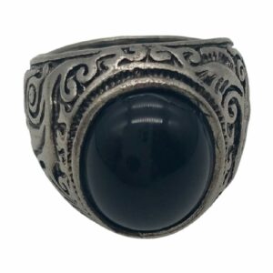 Bague chevalière noire