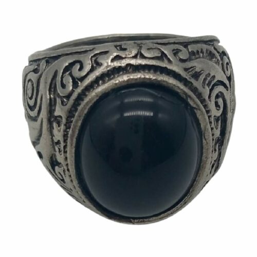 Bague chevalière noire