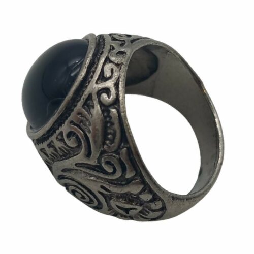 Bague chevalière noire – Image 2