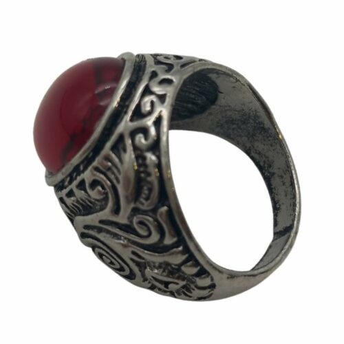 Bague chevalière rouge – Image 3