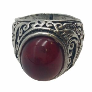 Bague chevalière rouge