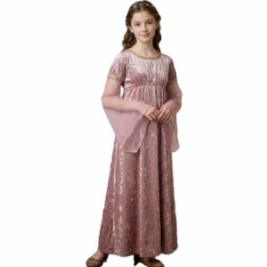 Robe médiévale rose de princesse