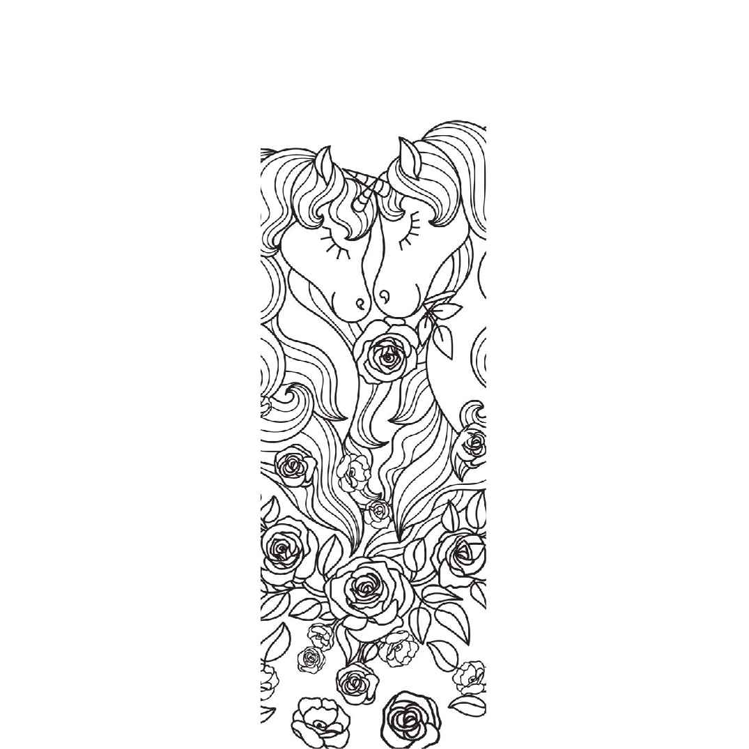 50 marque-pages licorne à colorier – Image 3