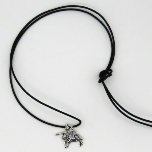 Pendentif Joute chevalier argenté – Image 2