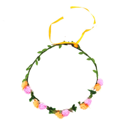 Couronne de fleurs roses et oranges – Image 2