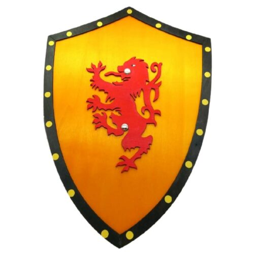Bouclier Jaune Lion relief