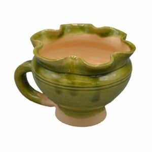 Tasse médiévale polylobée verte