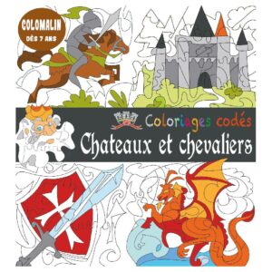 Coloriage Codés – Châteaux et chevaliers