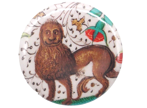 Badge Décor lion fleuri