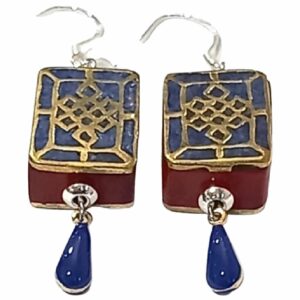 Boucles d’oreilles Corail Lapis Lazuli