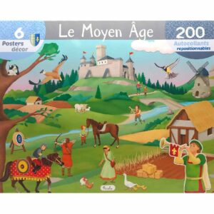 200 autocollants Le Moyen Age