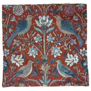 Housse de coussin fantaisie aux oiseaux
