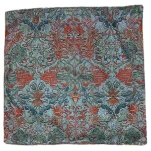 Housse de coussin décor floral rouge
