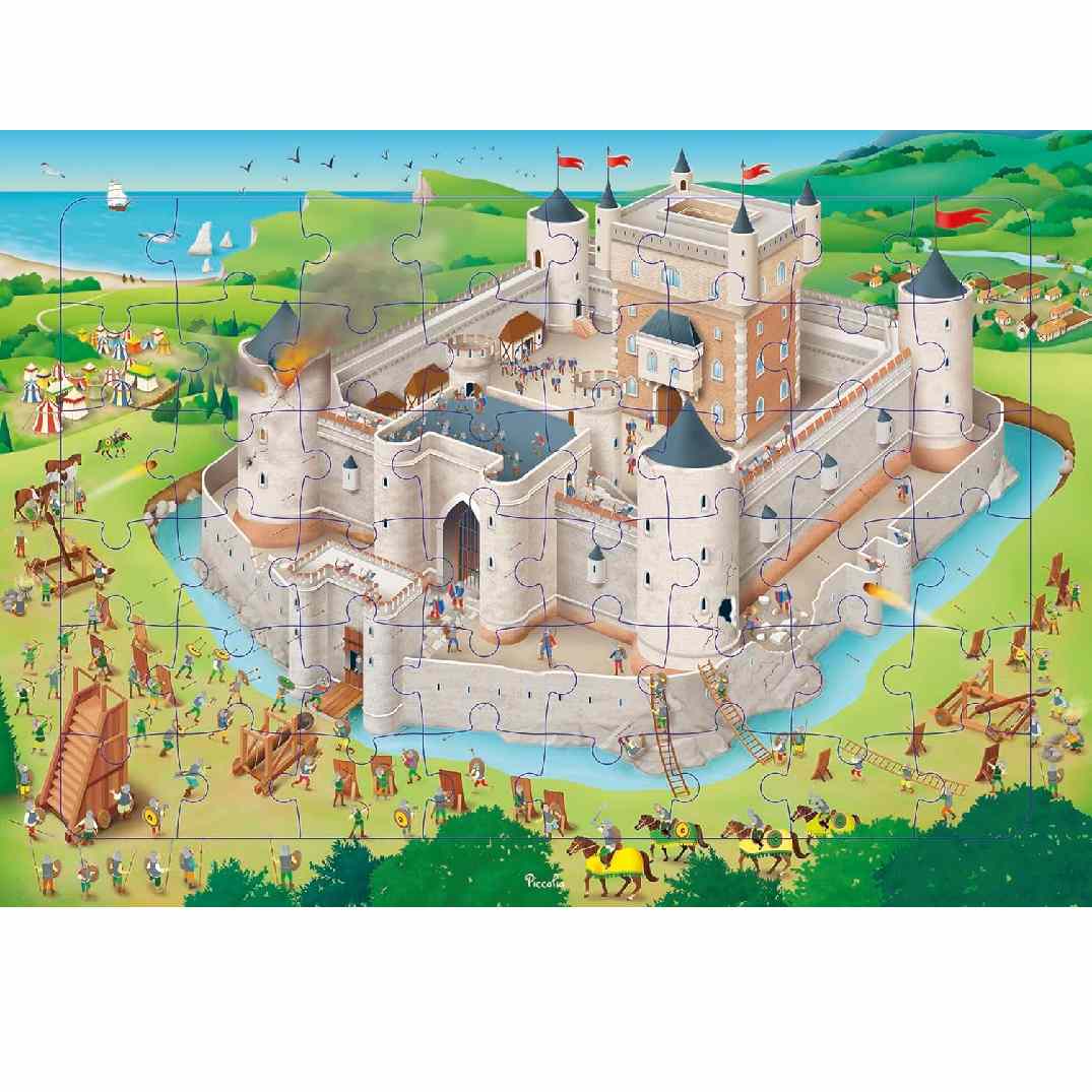 Puzzle châteaux et chevaliers 48 pièces