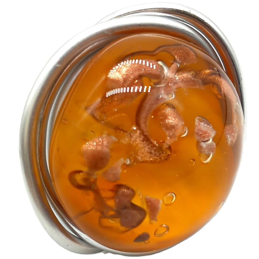 Bague "effluves" en verre orange – Image 5