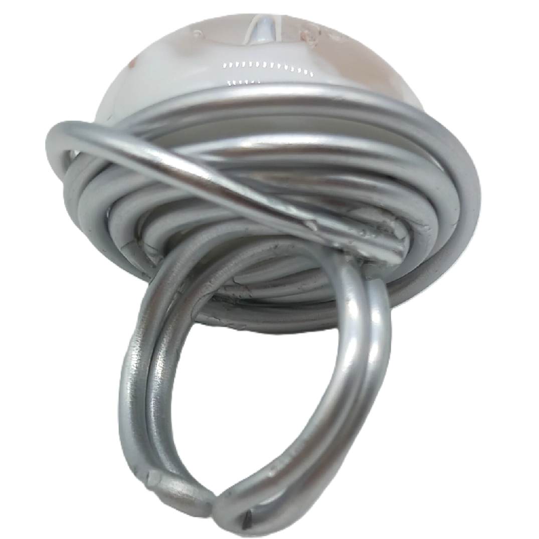 Bague "effluves" en verre blanc – Image 2