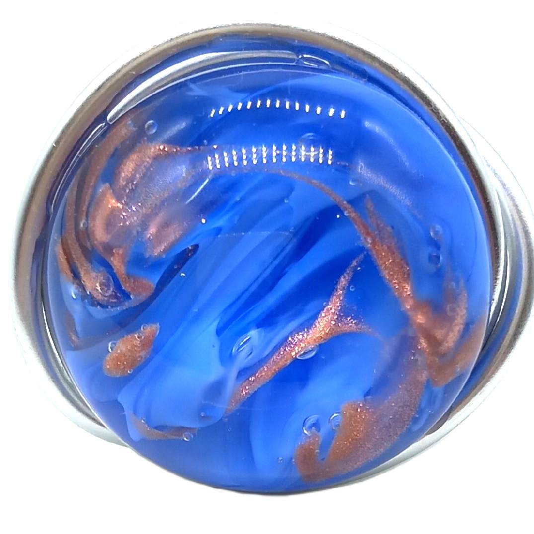 Bague "effluves" en verre bleu – Image 5