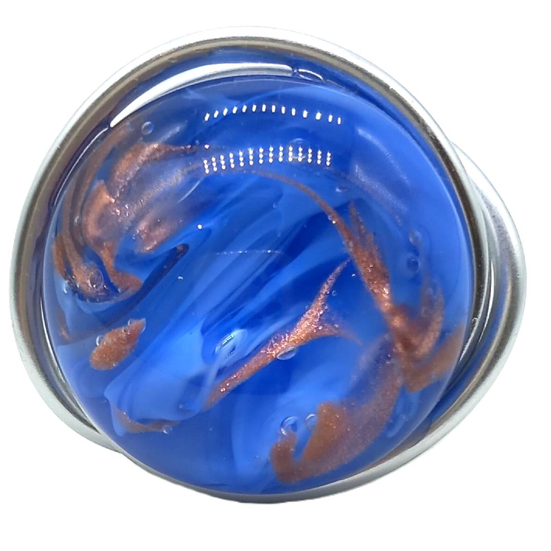 Bague "effluves" en verre bleu – Image 4