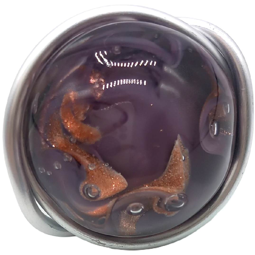 Bague "effluves" en verre violet – Image 4