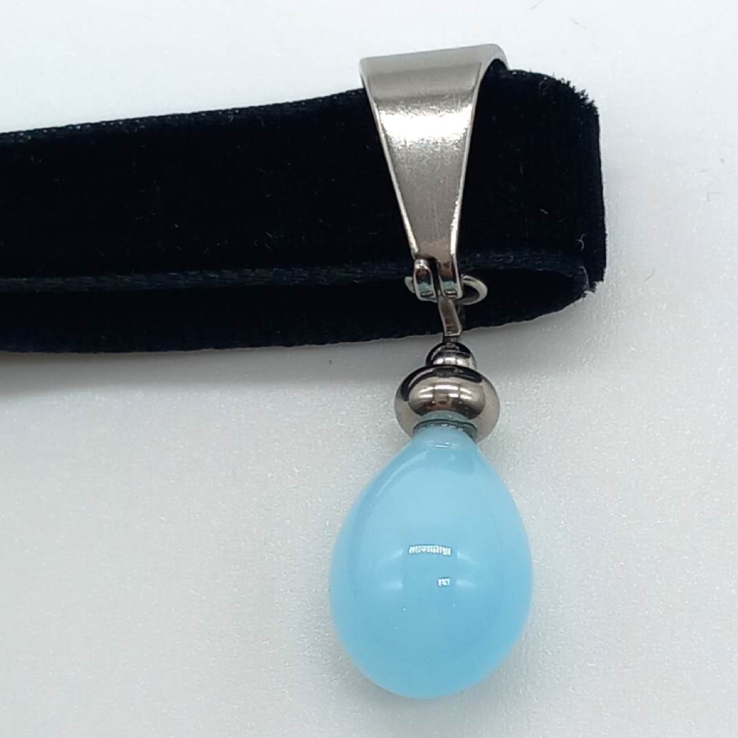 Collier goutte bleu clair – Image 2