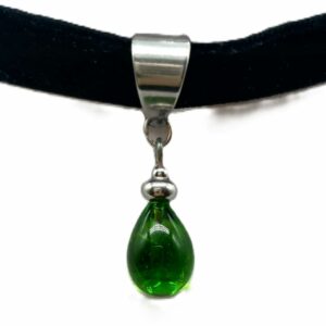 Collier goutte vert