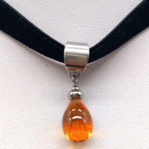 Collier goutte orange