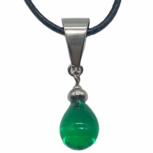 Collier goutte verte