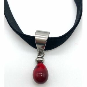Collier goutte bordeaux