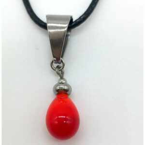 Collier goutte rouge