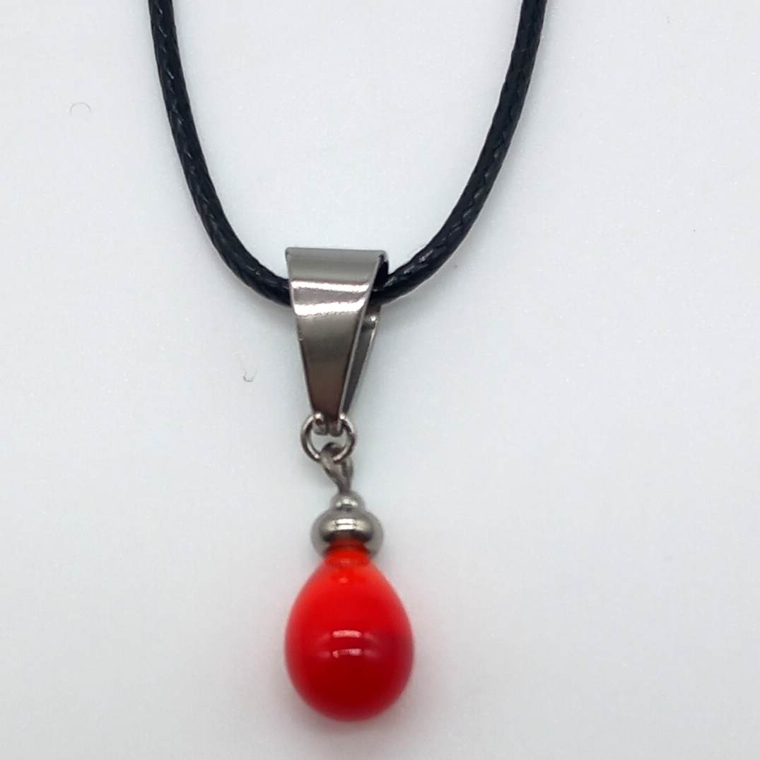 Collier goutte rouge – Image 2