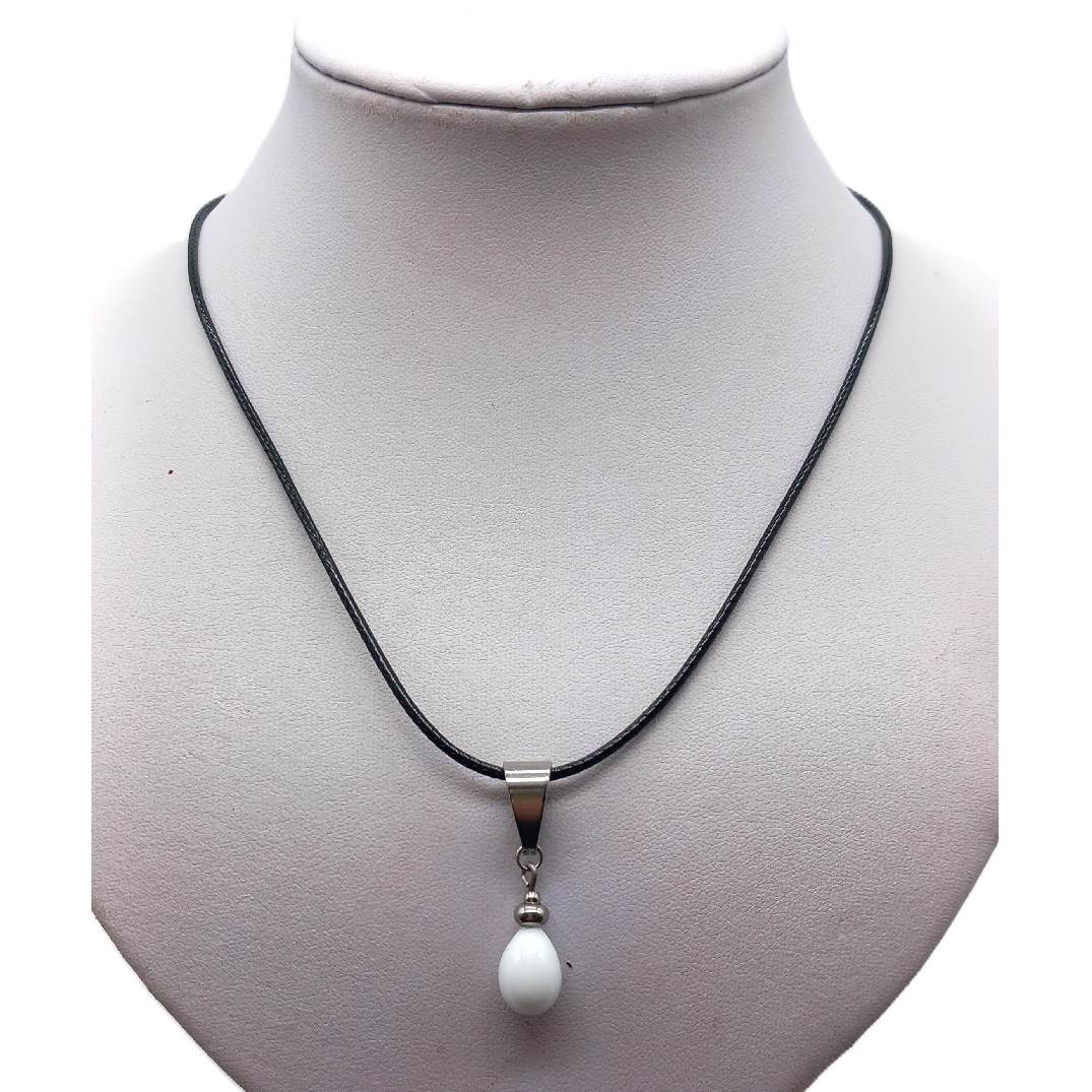 Collier goutte blanche – Image 2