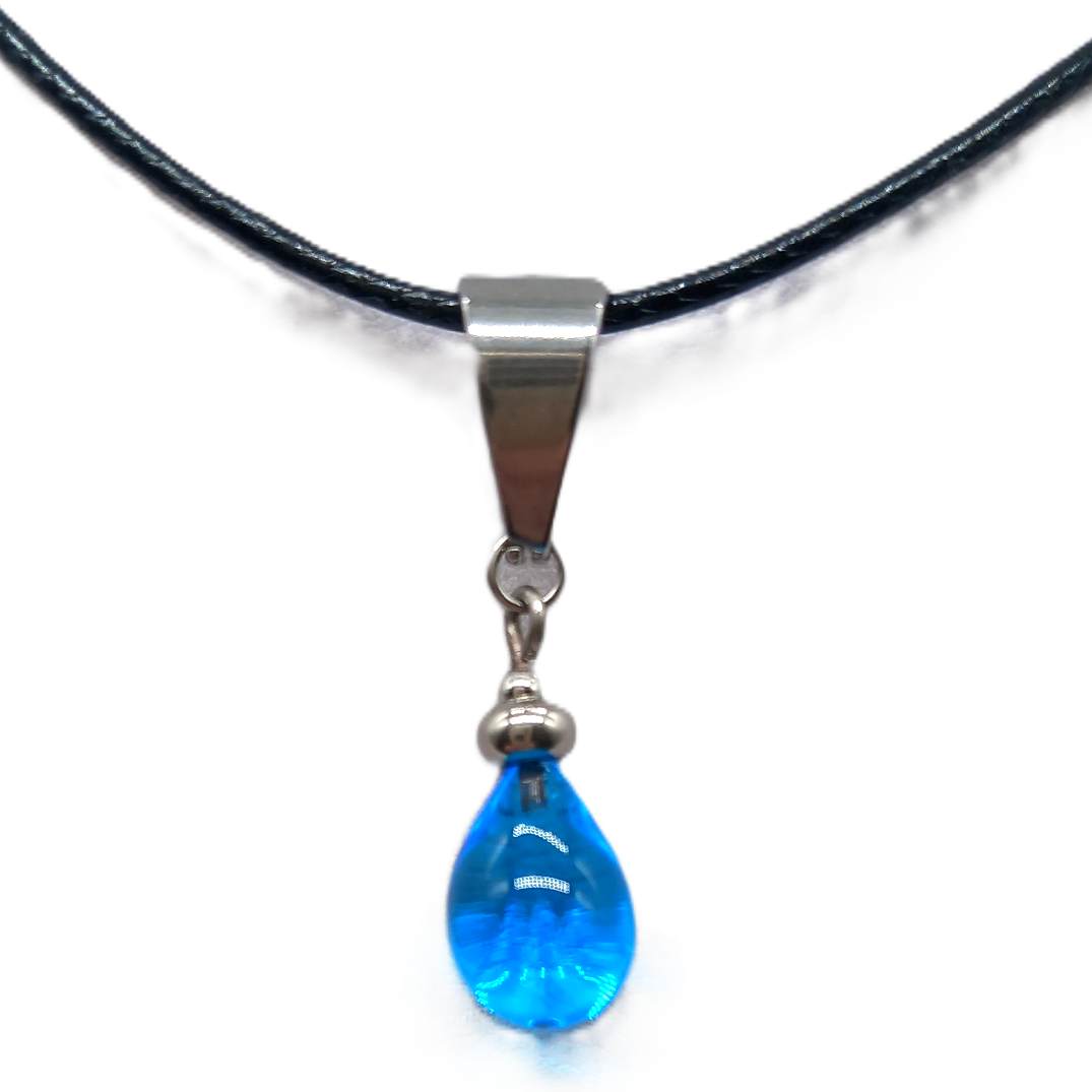Collier goutte bleu turquoise