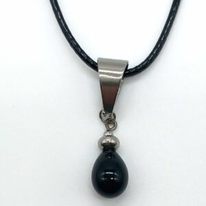 Collier goutte noire