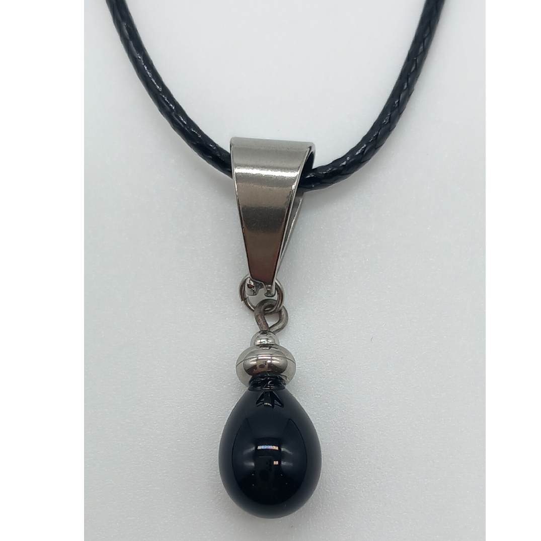 Collier goutte noire – Image 2