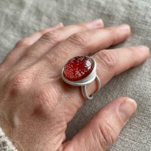 Bague "bulleuses" Rouge