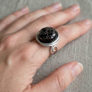 Bague "bulleuses" noire