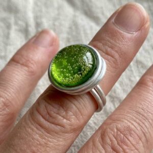 Bague "bulleuses" verte