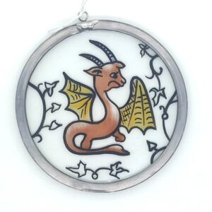 Vitrail marginalia au dragon