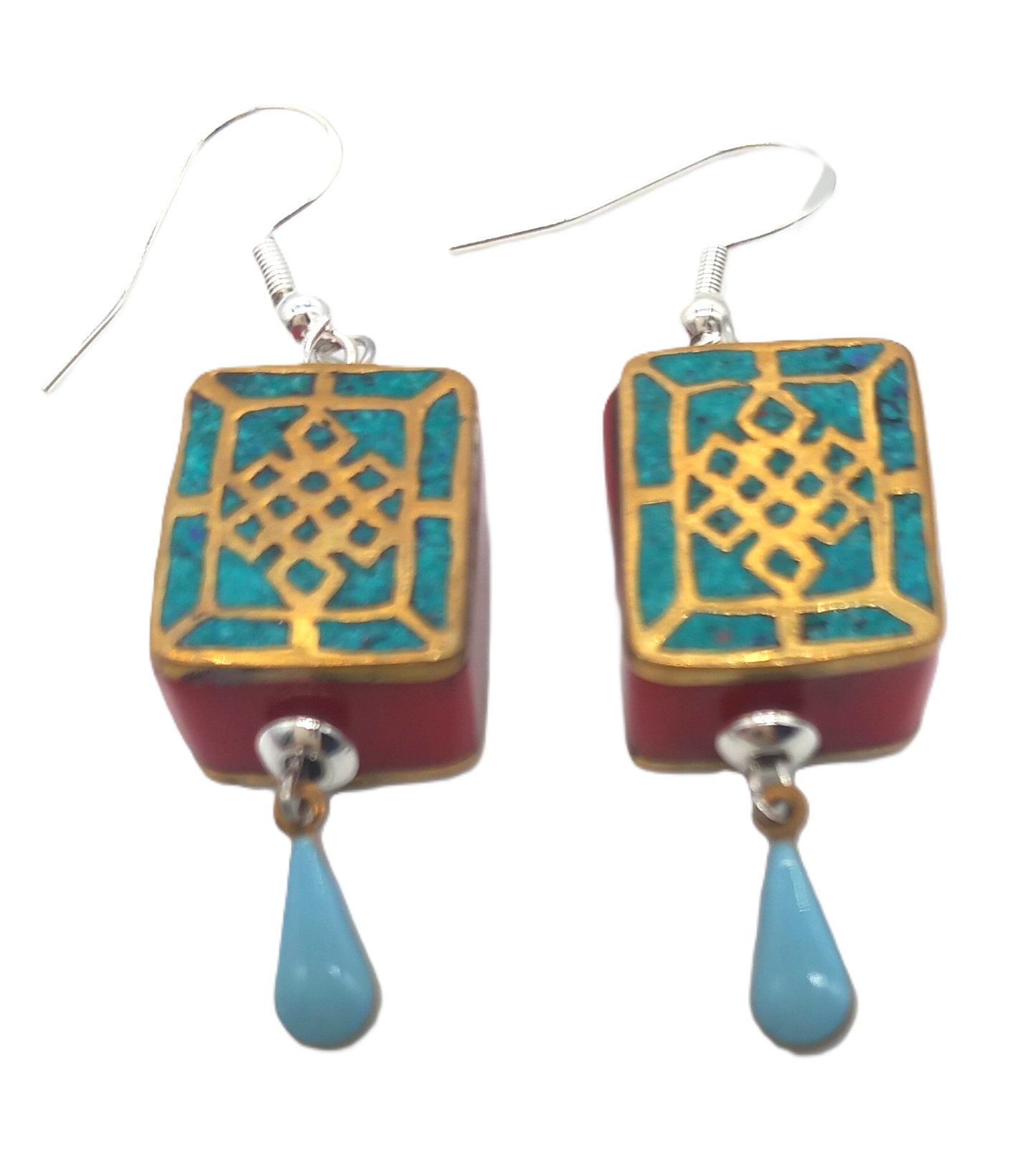 Boucles d'oreilles Corail Turquoise